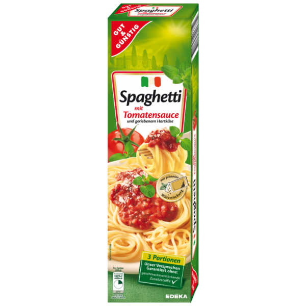 G&amp;G Spaghetti dish with Tom. Sauce/ Spaghetti Gericht m.Tomatensosse 2-3 Port. (20)