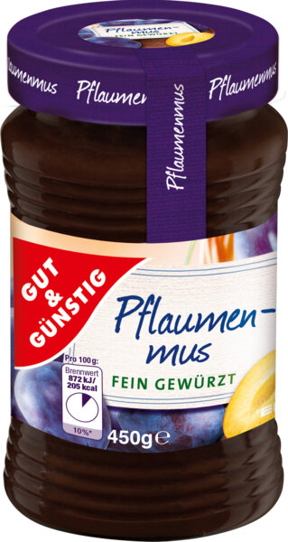 G&amp;G Plum Puree/spread / Pflaumenmus 450g (10)