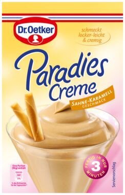 DR. OETKER Creme Pudding -Caramel/ Paradiescreme -Sahne Karamell 65g (12)