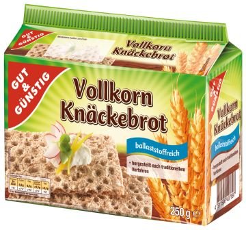 G&amp;G Knaeckebrot Vollkorn / Crisp Bread Wholegrain 250g (24)