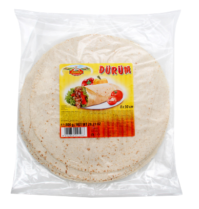 IVANKA D&uuml;r&uuml;m Wheat flour Tortilla / Weizenmehlfladen (8x30cm) 800g (12)